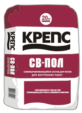 Ровнитель Крепс СВ-пол (стяжка пола 2-6мм) финишный (20 кг)