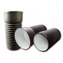 Труба гофрированная полиэтиленовая FD с раструбом 250/216 дл.6м СН6