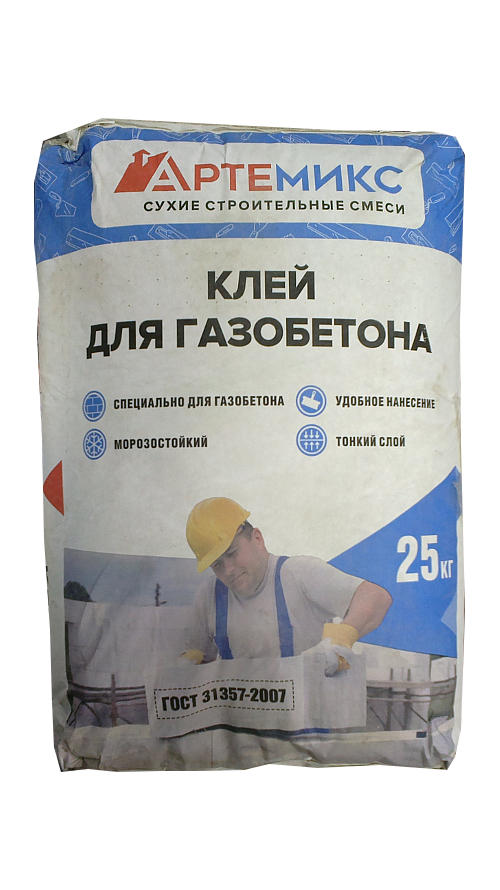 Клей для газобетона АРТЕМИКС КГБ, 25 кг