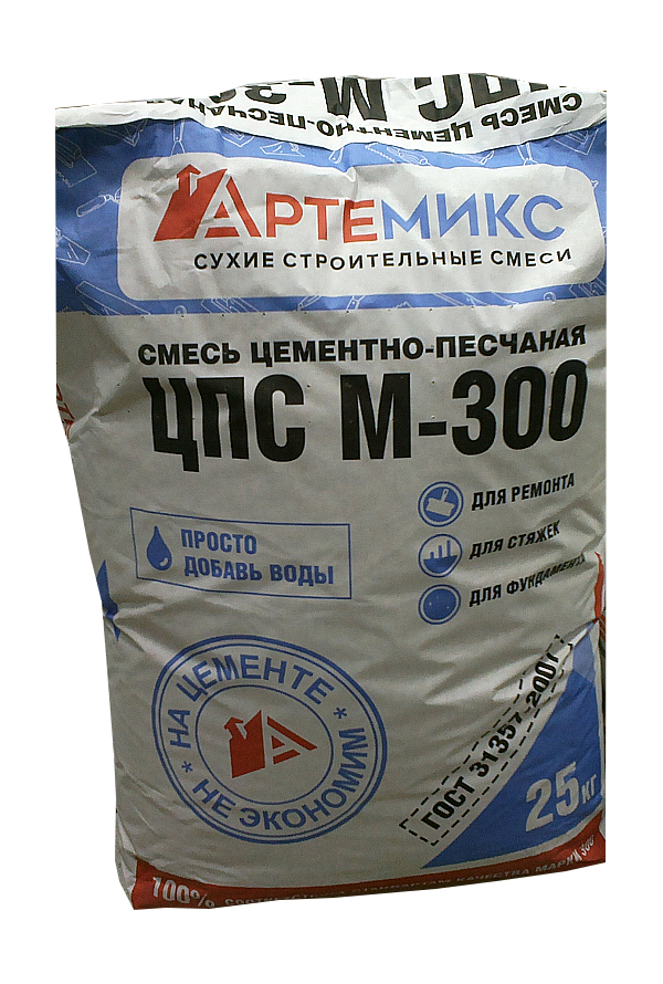 ЦПС (цементно-песчаная смесь) ГОСТ М-300  25 кг