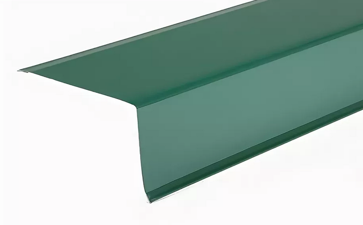 Карнизная планка 75*50*5мм*2м Зеленый RAL 6005