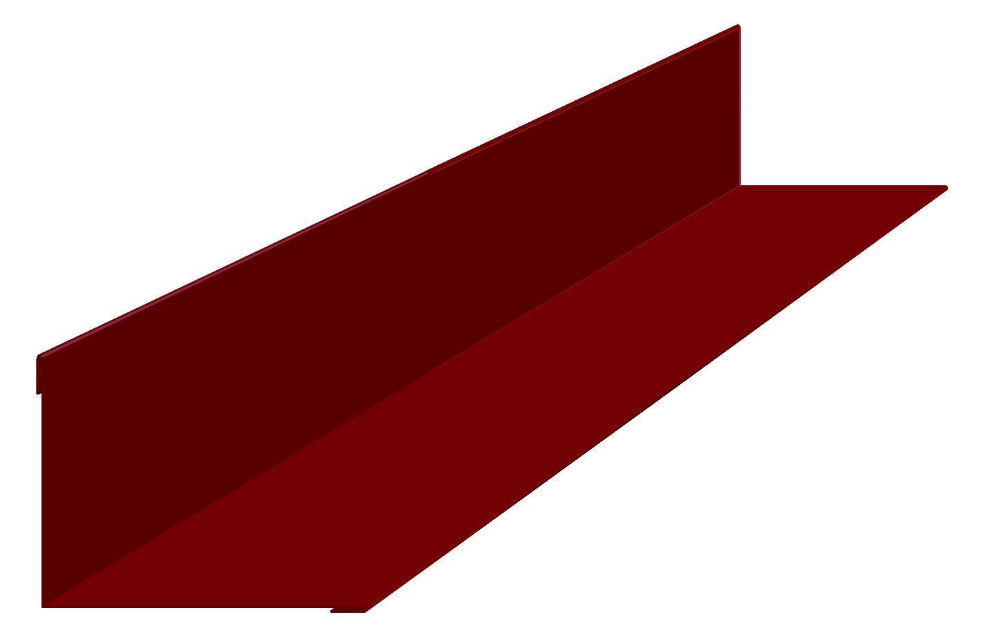 Планка примыкания 20*45*15*10мм*2м красный RAL 3005